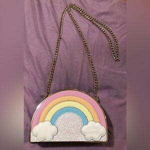 Stoney Clover Lane Rainbow Crossbody Bag - Pink and Gold